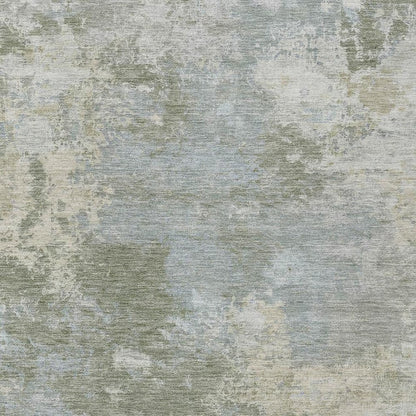 9' X 12' Sage And Gray Abstract Washable Indoor Outdoor Area Rug