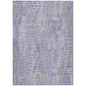 9' X 12' Purple And Gray Abstract Washable Indoor Outdoor Area Rug