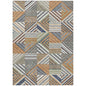8' X 10' Copper Ivory And Blue Patchwork Washable Indoor Outdoor Area Rug