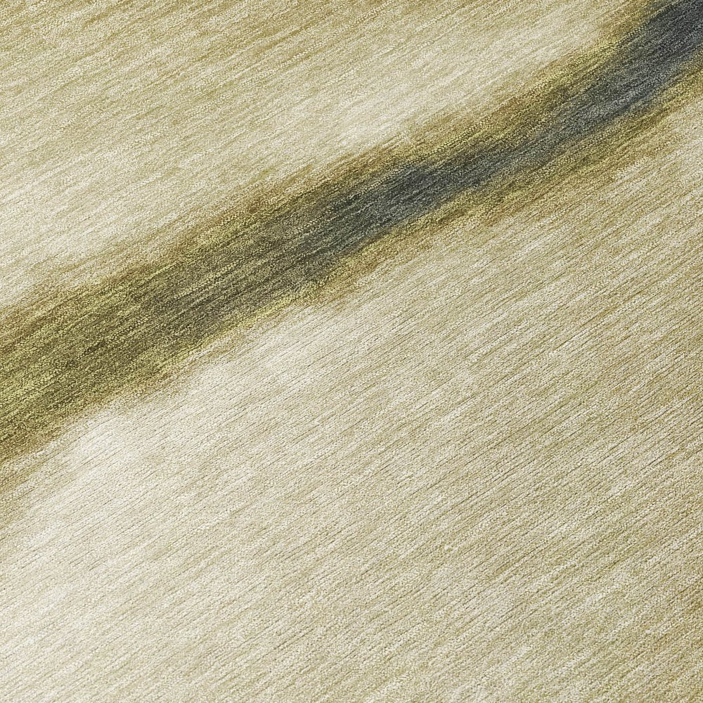 9' X 12' Wheat Blue And Beige Abstract Washable Indoor Outdoor Area Rug