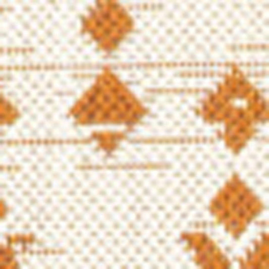 9' X 12' Cream And Orange Trellis Indoor Outdoor Area Rug