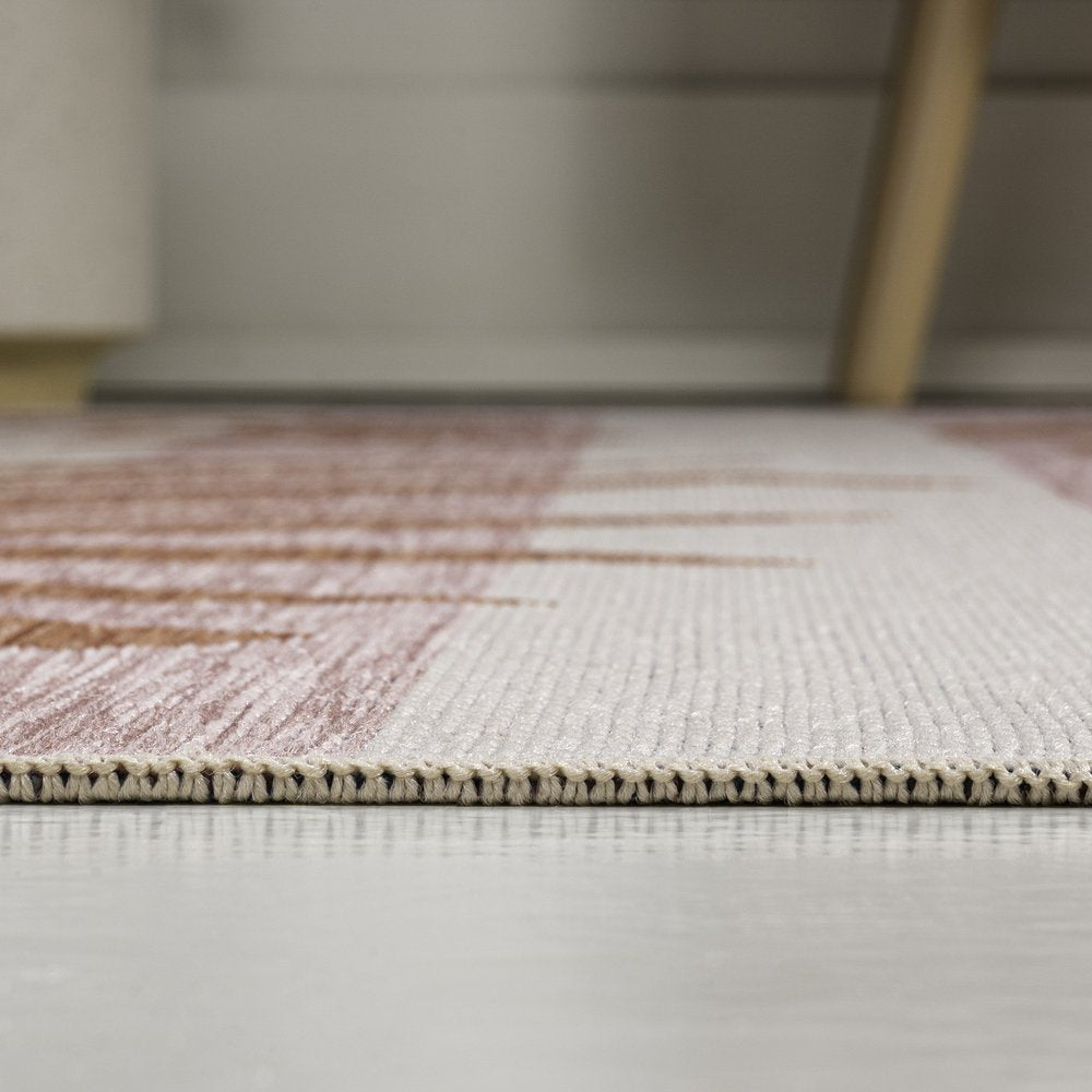 8' X 10' Pink And Cream Floral Indoor Outdoor Area Rug