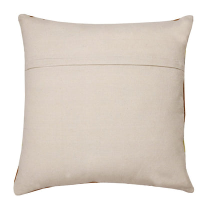 20" Red Yellow And White Striped Cotton Throw Pillow Cover
