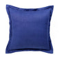 18" Blue And Green Linen Throw Pillow Cover