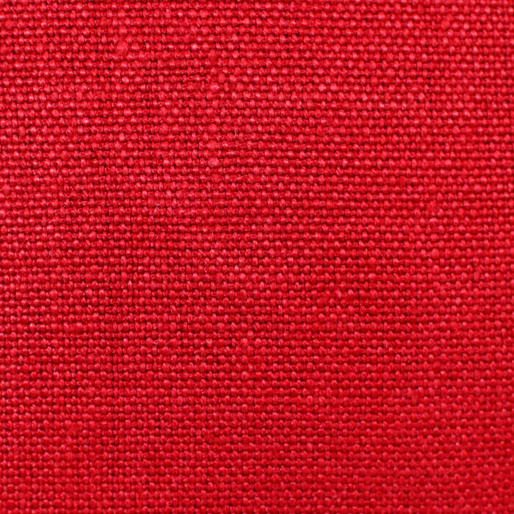 18" Red Linen Throw Pillow Cover