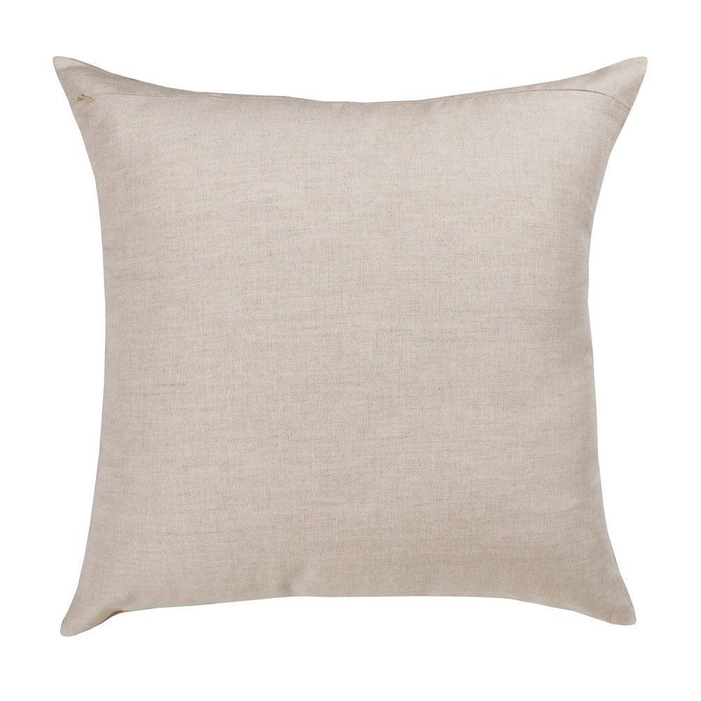 18" Gray And Tan Striped Linen Throw Pillow Cover