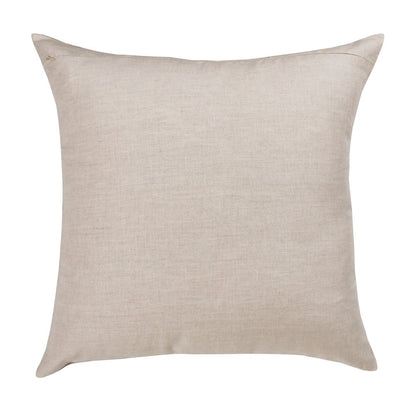 18" Gray And Tan Striped Linen Throw Pillow Cover