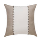 20" Brown And Ivory Striped Linen Throw Pillow Cover