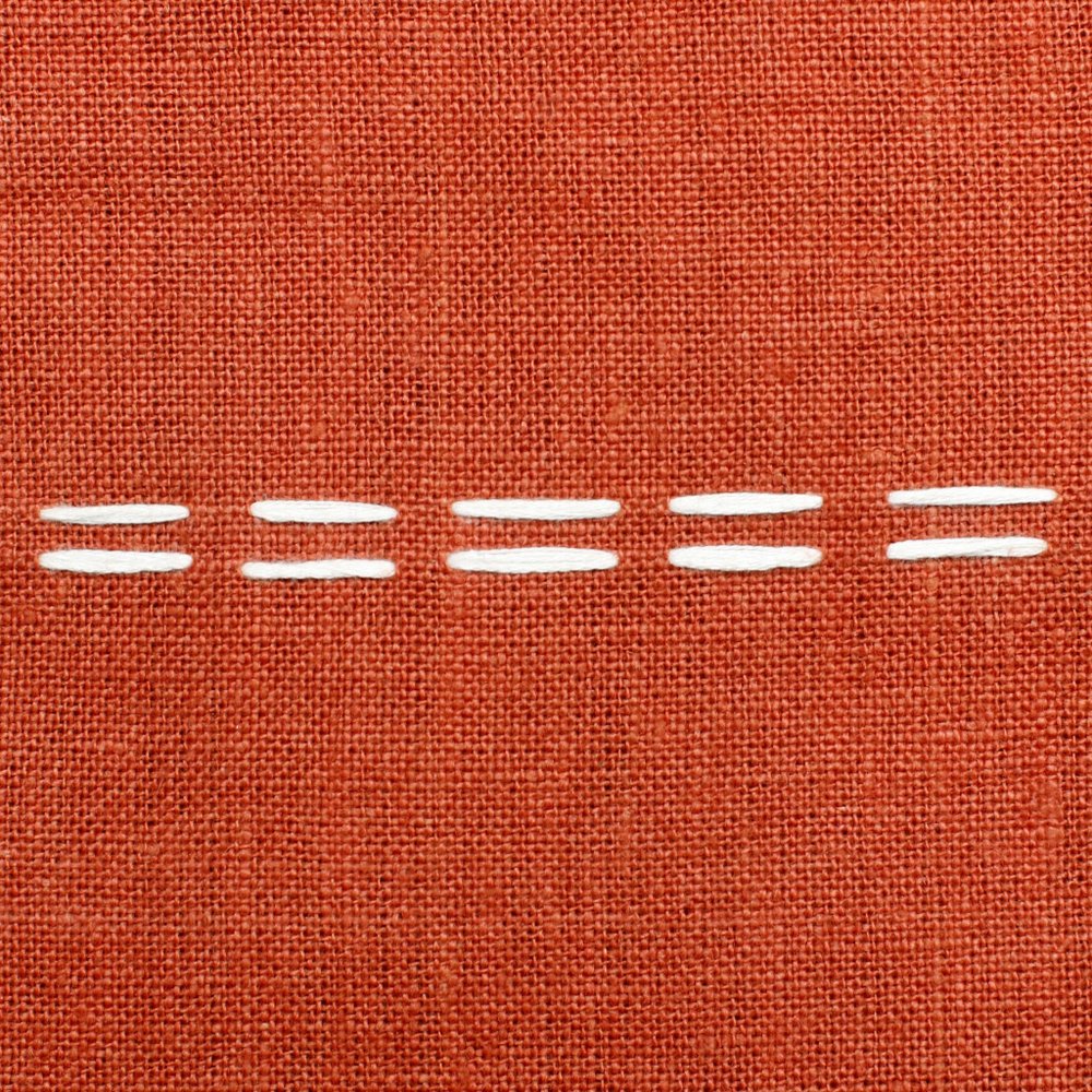 18" Rust And Ivory Striped Linen Throw Pillow Cover