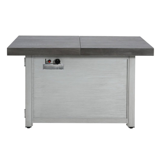 50000 BTU 45" Gray Aluminum Propane Rectangular Fire Pit With Cover