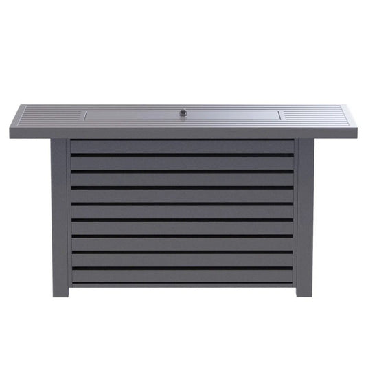50000 BTU 42" Gray Steel Propane Rectangular Fire Pit With Cover