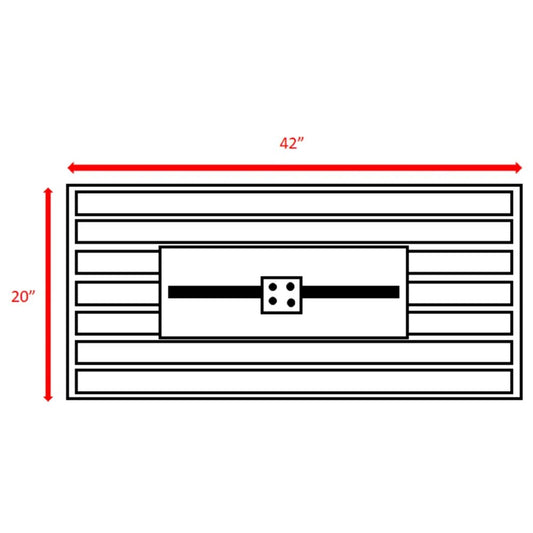 50000 BTU 42" Gray Steel Propane Rectangular Fire Pit With Cover