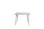 39" White Aluminum Square Outdoor Dining Table