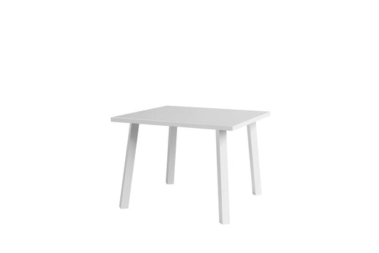 39" White Aluminum Square Outdoor Dining Table