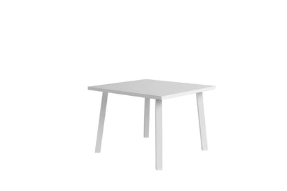 39" White Aluminum Square Outdoor Dining Table