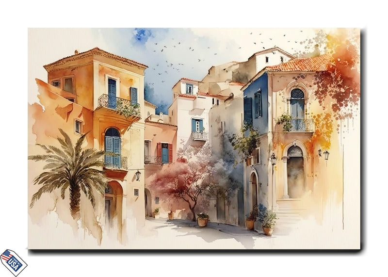 Mediterranean Charm – A Watercolor Escape