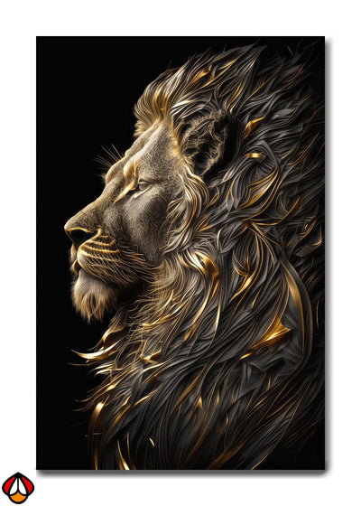 Golden Majesty - Regal Lion Art