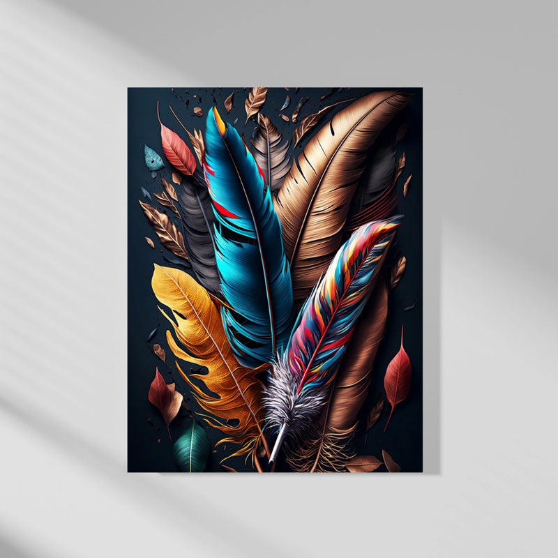 Vibrant Feathers Composition - Nature&