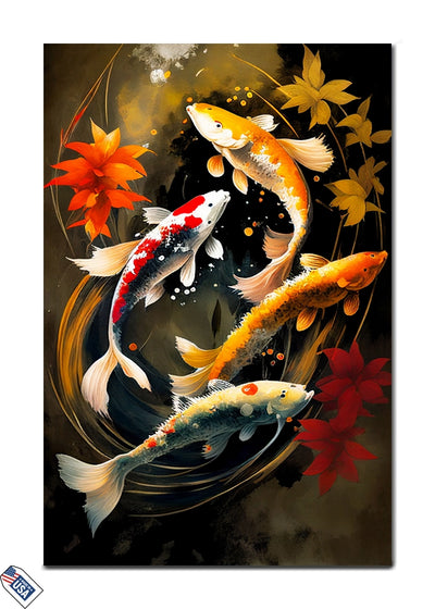 Graceful Koi Fish Dance - Symbolism in Motion