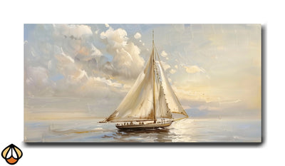 Tranquil Voyage - Timeless Sailing Scene