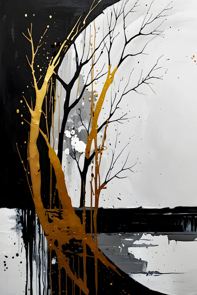 Golden Serenity - A Symphony of Shadows and Light