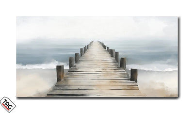 Endless Horizons - Tranquil Pier by the Ocean