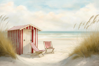 Beachside Bliss - Stripes and Serenity