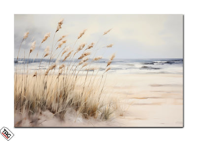 Coastal Grasses - Tranquil Shoreline Artwork