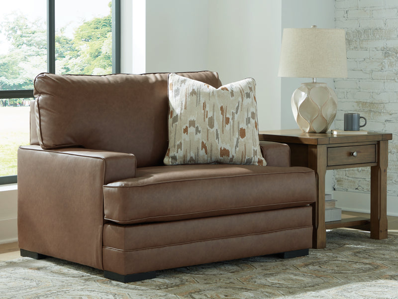 Evee Outdoor & More - Ashley Furniture - VillaCourt Living Room - Chair and a Half / Caramel - 7490923
