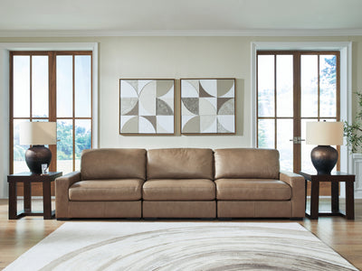 Evee Outdoor & More - Ashley Furniture - Veronella Sectional - RAF 3-Piece Sectional Sofa / Sahara - 76106S2