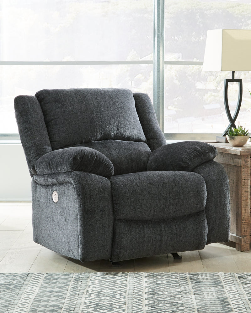 Evee Outdoor & More - Ashley Furniture - Draycoll Living Room - Power Rocker Recliner / Slate - 7650498