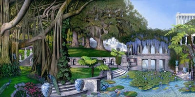 Enchanted Garden Retreat - Premium Wall Art