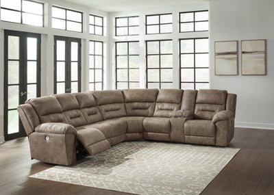 Evee Outdoor & More - Ashley Furniture - Ravenel Sectional - 3-Piece Power Reclining Sectional / Fossil - 83106S2