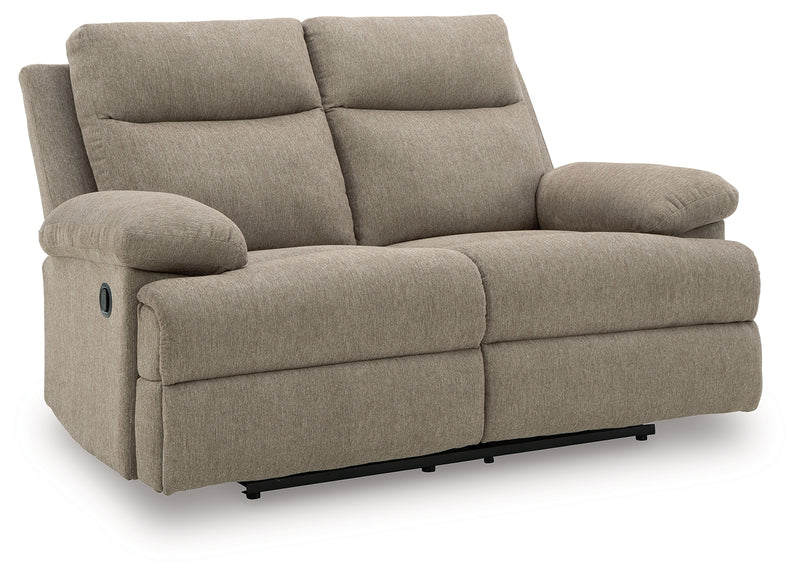 Evee Outdoor & More - Ashley Furniture - Side-Swipe Living Room - Reclining Loveseat / Mocha - PC9140586