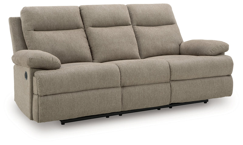 Evee Outdoor & More - Ashley Furniture - Side-Swipe Living Room - REC Sofa w/Drop Down Table / Mocha - PC9140589