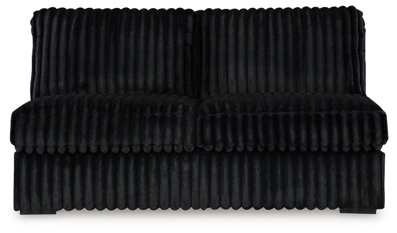 Evee Outdoor & More - Ashley Furniture - Midnight-Madness 4-Piece Sectional - 4-Piece Sectional / Onyx - 98103U11