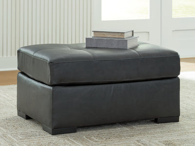 Evee Outdoor & More - Ashley Furniture - Brindley Pier Living Room - Oversized Accent Ottoman / Fog - 9950308