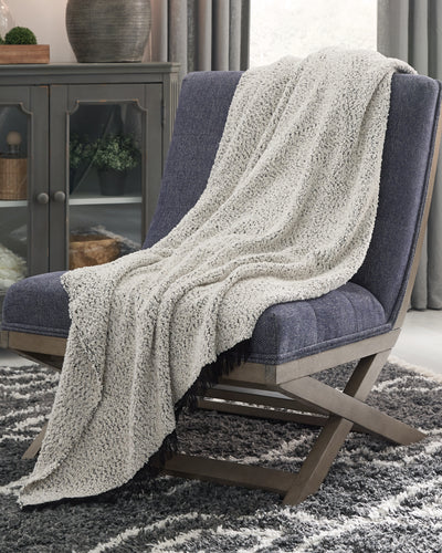 Evee Outdoor & More - Ashley Furniture - Leonita Throw - Throw / Black/White - A1000769T