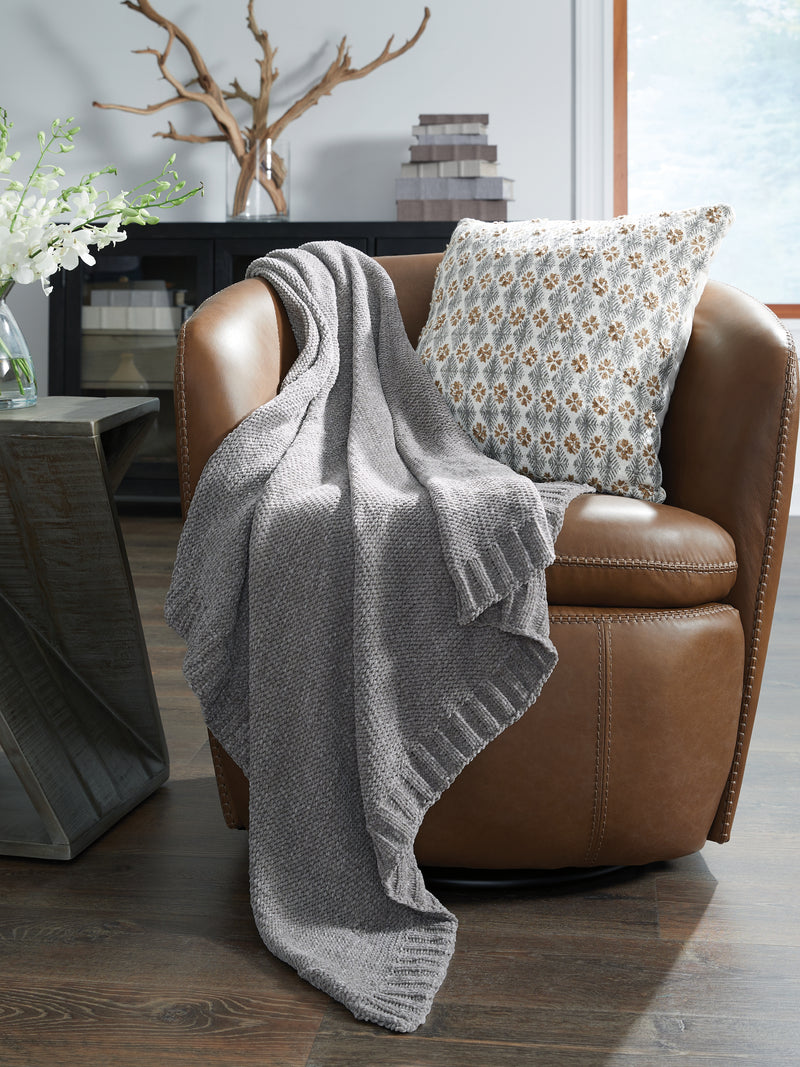 Evee Outdoor & More - Ashley Furniture - Anawood Throw (Set of 3) - Throw (3/CS) / Gray - A1001097