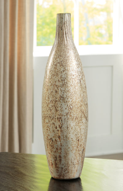 Evee Outdoor & More - Ashley Furniture - Plawite Vase - Vase / Antique Silver Finish - A2000639