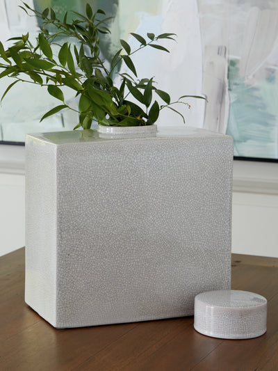 Evee Outdoor & More - Ashley Furniture - Haddworth Jar - Jar / Antique White - A2000780