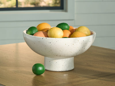 Evee Outdoor & More - Ashley Furniture - Dallinworth Bowl - Bowl / White/Black - A2000833