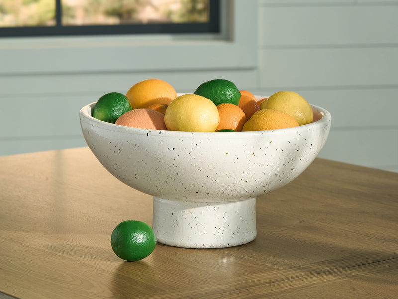 Evee Outdoor & More - Ashley Furniture - Dallinworth Bowl - Bowl / White/Black - A2000833