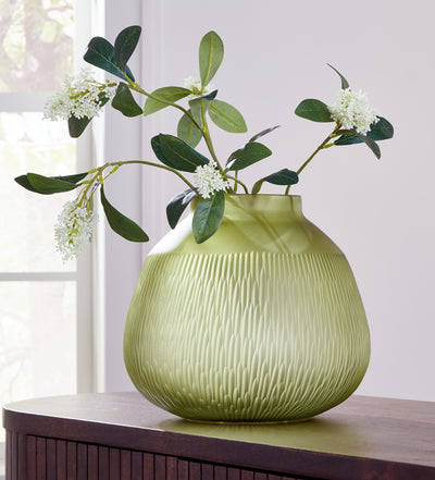 Evee Outdoor & More - Ashley Furniture - Scottyard Vase - Vase / Olive Green - A2900007