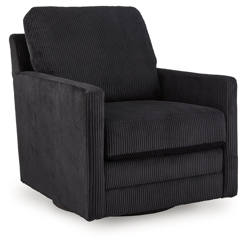 Evee Outdoor & More - Ashley Furniture - Icaman Swivel Accent Chair - Swivel Accent Chair / Sand - A3000728