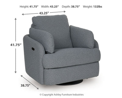 Alainmont Next-Gen Nuvella Swivel Power Recliner