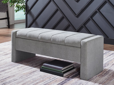 Evee Outdoor & More - Ashley Furniture - Akselman Storage Bench - Storage Bench / Gray / 50"W x 19"D x 19"H - A3000744