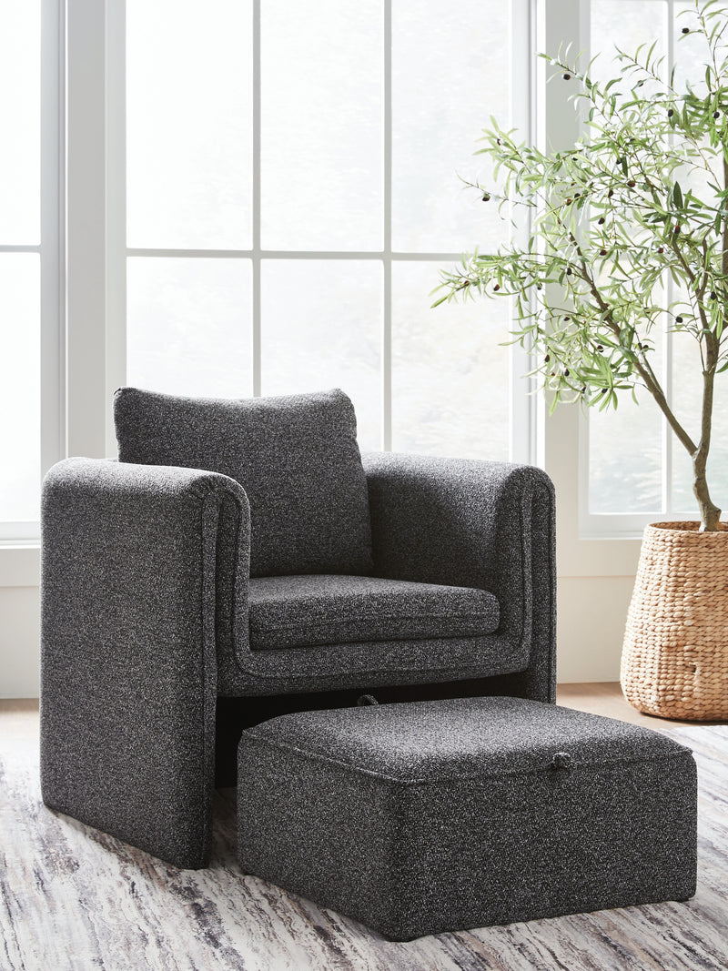 Evee Outdoor & More - Ashley Furniture - Vreni Accent Chair - Accent Chair / Charcoal/Black - A3000754