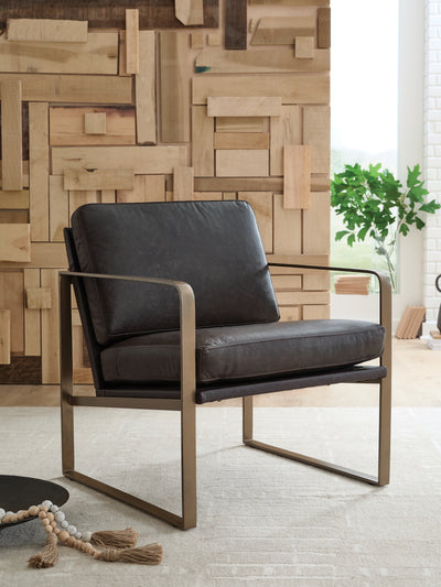 Evee Outdoor & More - Ashley Furniture - Bradett Accent Chair - Accent Chair / Dark Brown/Gold Finish - A3000763