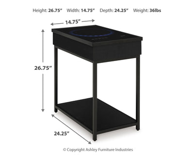 Gemmet Accent Table with Speaker